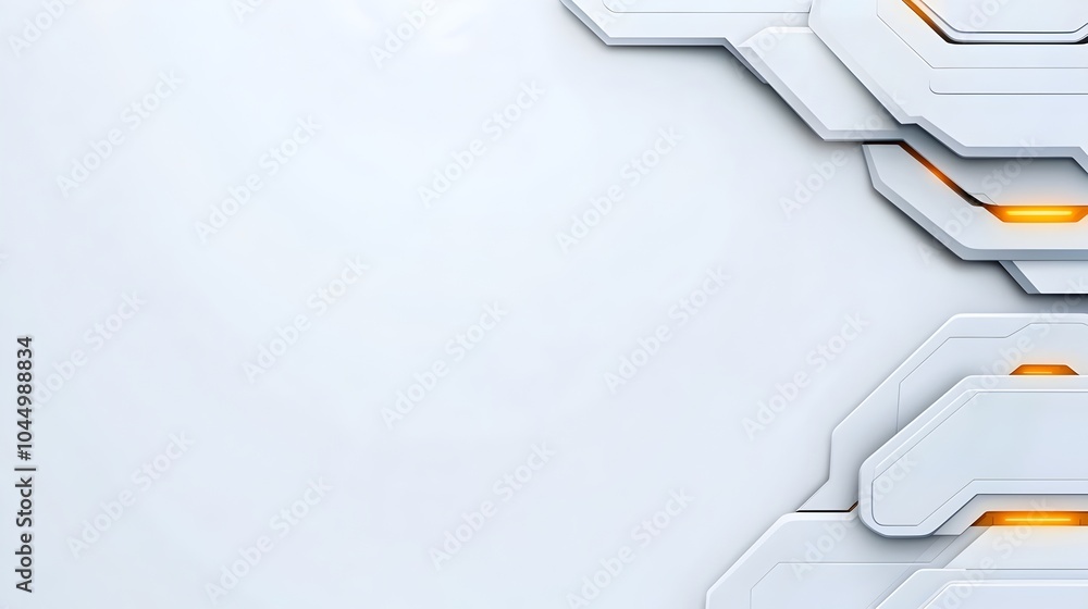 Leinwandbilder sleek and modern futuristic background design featuring a clean white canvas with soft shadows glowi