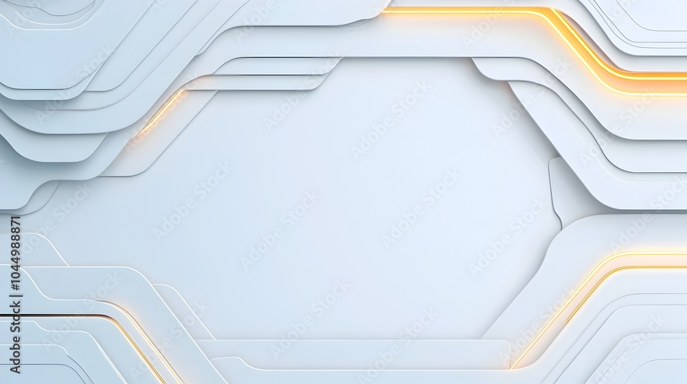 Poster Smooth White Futuristic Abstract Background with Subtle Tech Inspired Details and Glowing Highlights Creating a Clean and Advanced Aesthetic