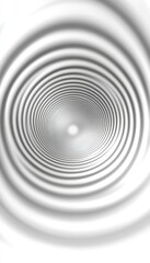 Obraz premium Abstract white and gray concentric circles create a hypnotic pattern.