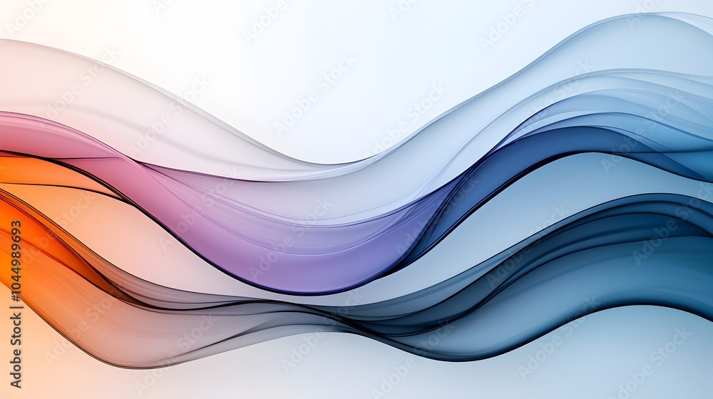 Poster mesmerizing wavy glass shapes and transparent layers create a stunning futuristic abstract design bl