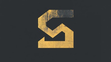 A stylized letter S with a distressed, weathered look.
