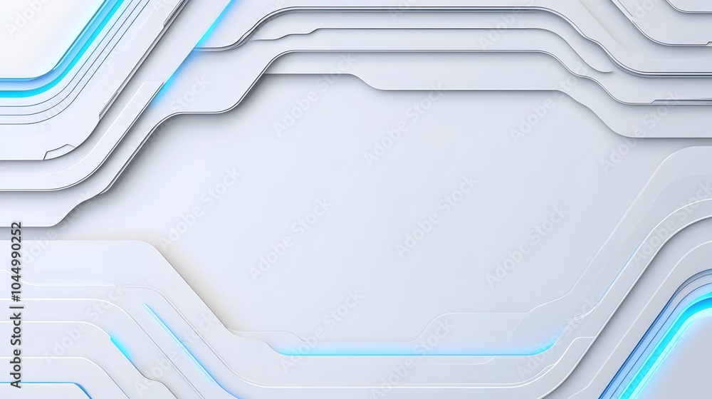 Poster Sleek and modern futuristic background featuring smooth geometric patterns soft blue gradients and subtle glowing accents creating a clean and sophisticated tech inspired digital design