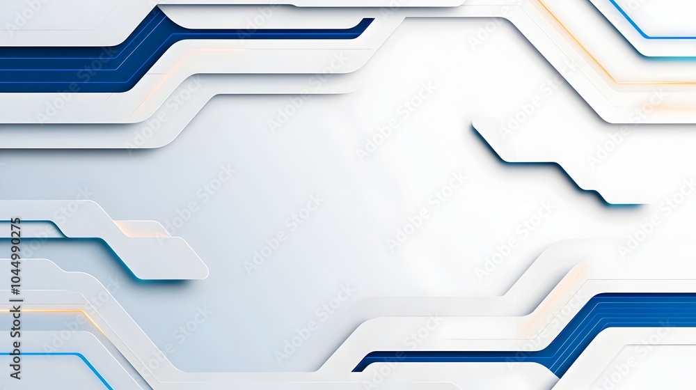 Leinwandbilder serene futuristic geometric background with soft blue gradients and glowing accents a modern and vis