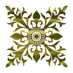 abstract gold mandala floral ornament