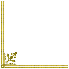 Fototapeta premium Gold Ornament Corner border frame illustration