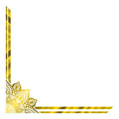 Gold Ornament Corner border frame illustration