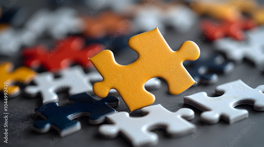 Poster A close up view of colorful interlocking puzzle pieces forming a vibrant abstract digital artwork with intricate textures and patterns  The seamless composition creates a mesmerizing