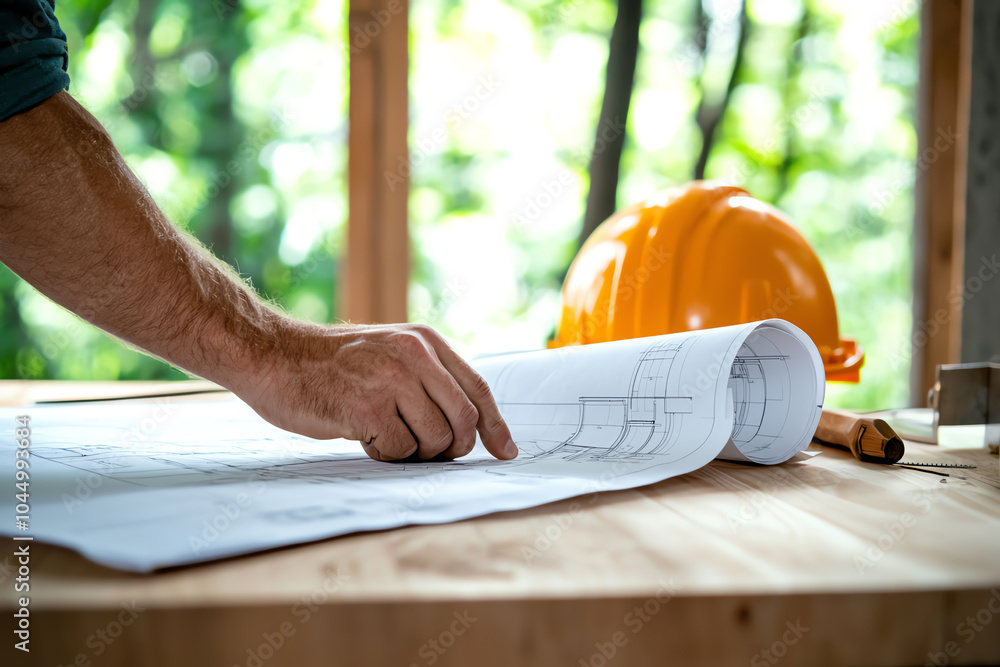 Poster detailed blueprint analysis the intersection of architecture and construction planning