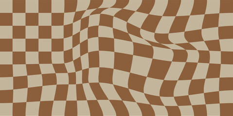 Checkered background or checkerboard pattern, vector seamless chess board with square black and white checker texture