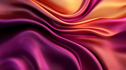 Obraz premium Abstract Background, Pink And Orange Gradient Silk Fabric