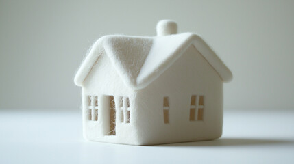 house on the table, felt crafts, felt house model, house miniature, home design