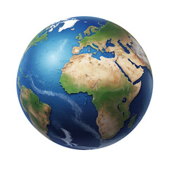 Fototapeta premium Earth globe on transparent background PNG Generative AI