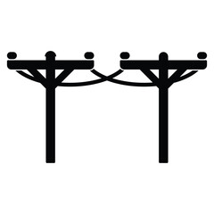 Electric pole icon vector design template basic RGB for website or print