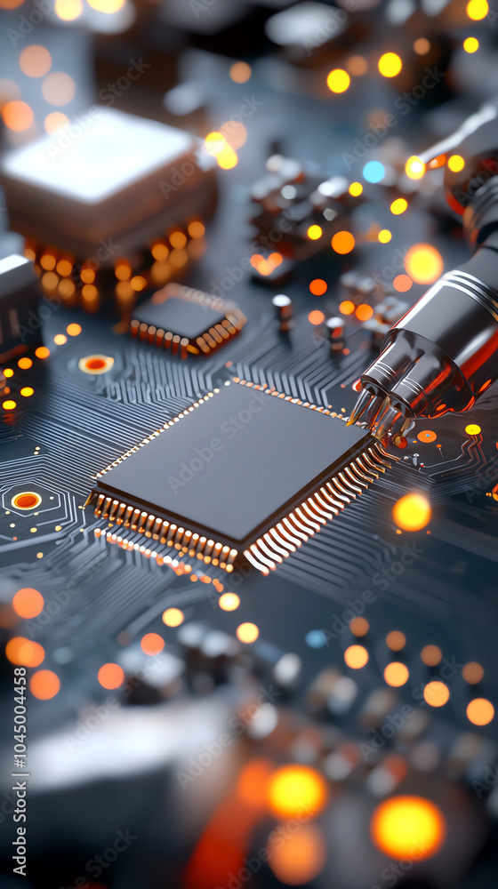 Poster exploring the intricacies of circuit boards a close-up on technology and innovation in modern electr