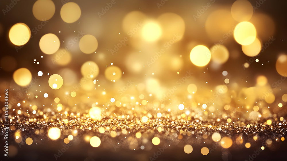 Canvas Prints abstract background with golden bokeh and glitter