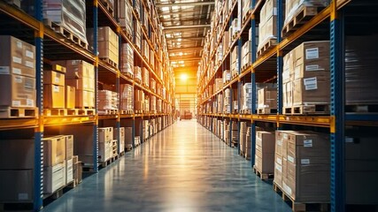 Warehouse structure managing international logistics and transport