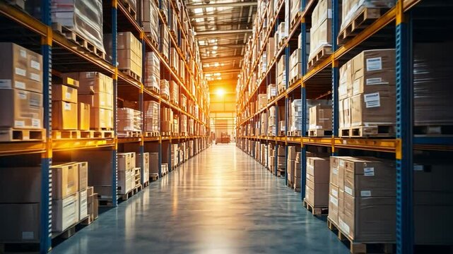 Warehouse structure managing international logistics and transport