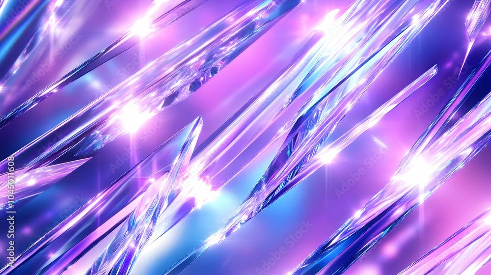 Sticker Abstract Purple and Blue Glass Background