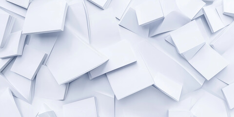 Obraz premium 3d image, design of an abstract and modern white background. template for presentation, power point, poster, web, backrog. tehcnological and geometrical background. laptop. architectural.