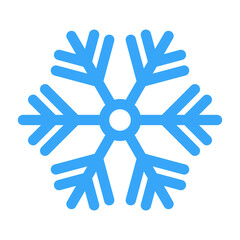 Obraz premium Cute blue Vector Snowflake icon. Merry Christmas Cartoon Illustration for winter holiday invitation, greeting card, design