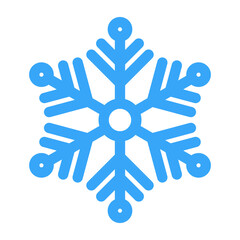 Cute blue Vector Snowflake icon. Merry Christmas Cartoon Illustration for winter holiday invitation, greeting card, design