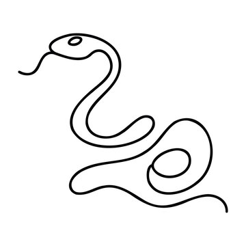 recommend clip art: Snake one line art, hand drawn continuous outline drawing, symbol of new year 2025. Isolated. Vector illustration.
