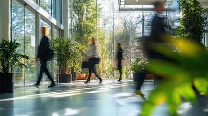 Business people plants architecture business.