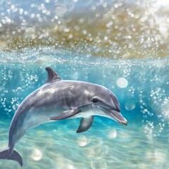 Fototapeta premium dolphin in the water