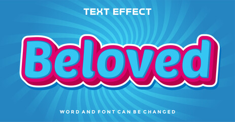 Beloved editable text effect