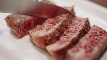 Obraz premium Close-up of Grilled Steak
