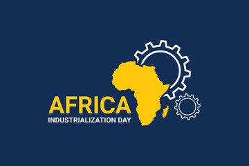 Africa industrialization day vector flat design