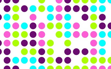 colored background with circle polka dot motif