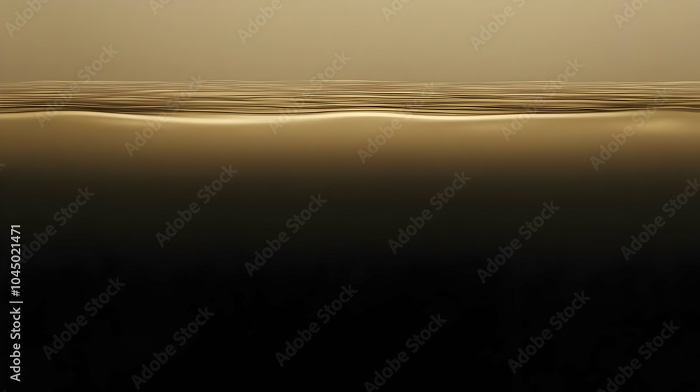 Poster abstract background with golden waves and dark gradient