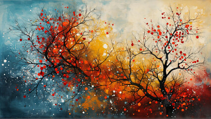 autumn leaves on the ground