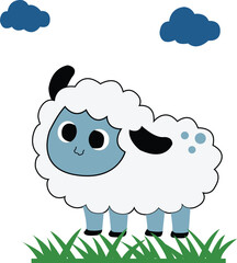 cute sheep vector illustration