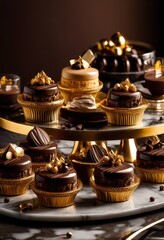 decadent desserts luxurious chocolate drizzles enhancing rich flavor visual appeal, cake, pastry, fudge, creamy, ganache, syrup, topping, sauce, melting