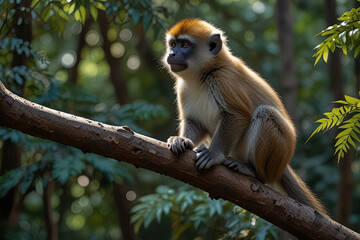 Fototapeta premium Wolf's Mona Monkey