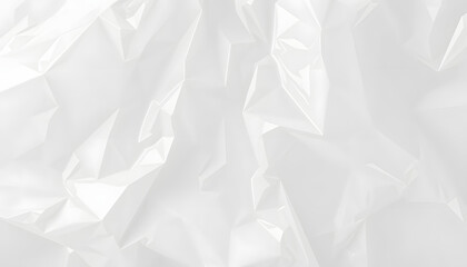 Obraz premium Transparant wrinkled plastic, white plastic or polyethylene bag texture, macro, white background isolated with white highlights, png
