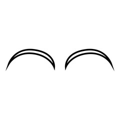 Brows icon vector. Eyebrow illustration sign. Forehead symbol or logo.