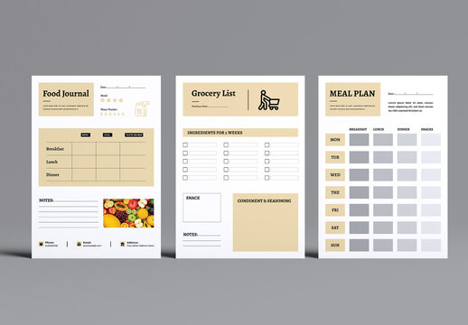 Healthy Meal Planner Layout