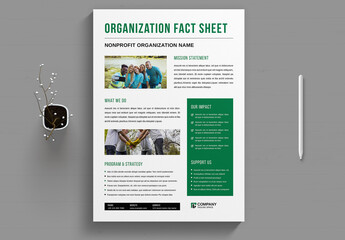 Nonprofit Organization Fact Sheet Template