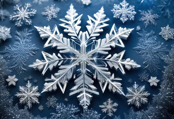 detailed intricate snowflake patterns resting crisp stark surface bright reflective features highlighting their unique geometry, beauty, flawless, frost