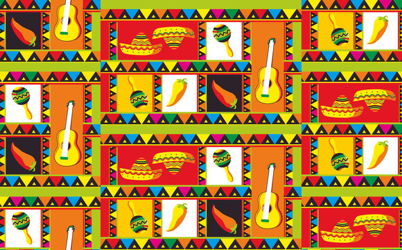 Colorful Geometrical Pattern of Mixed Objects