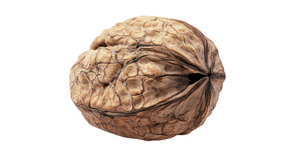 Obraz premium A close-up exploration of a textured walnut shell revealing nature's unique artistry