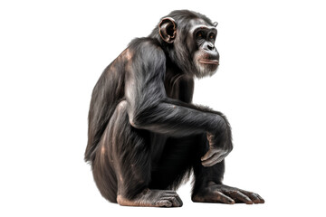 Fototapeta premium Seitenansicht eines schimpansen