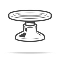 Pottery banding wheel outline icon transparent vector isolated