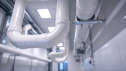 White Pipes in a Ceiling