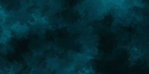abstract cloud and vapor texture background. Black and teal smoke aquarelle smudge illustration smooth grungy smokey light pastel colors ink glow. Teal color powder explosion	

