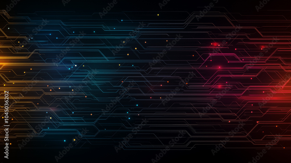 Poster a beauty futuristic abstract background in a high-tech style. shining lines and patterns resembling 