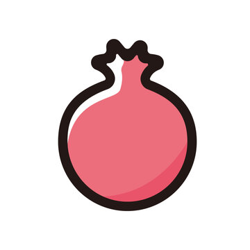 recommend clip art: Pomegranate outline icon for graphic design, apps and websites